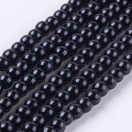 Eco-Friendly Dyed Glass Pearl Round Beads Strands LS-HY-A002-3mm-RB080-1