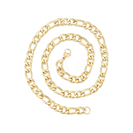 Men's 201 Stainless Steel Figaro Chains Necklace NJEW-N050-A08-7-45G-1