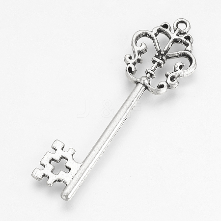 Tibetan Style Alloy Big Pendants TIBEP-Q064-76AS-RS-1