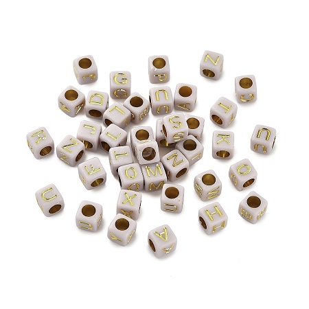 Opaque Acrylic Beads OACR-H046-01D-1