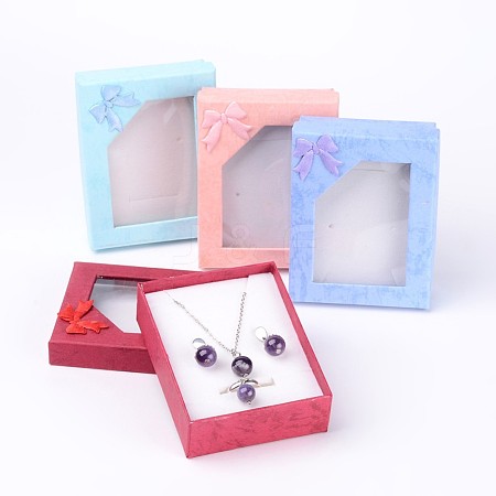 Rectangle Cardboard Jewelry Set Boxes BC089-1