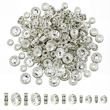 Brass Rhinestone Spacer Beads RB-PA0001-01-1