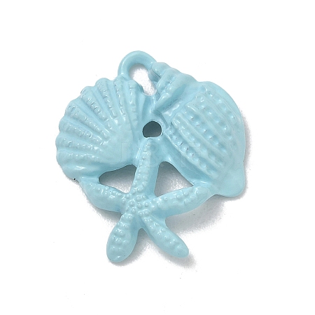 Spray Painted Alloy Pendants AL-CBA5D51-02D-1