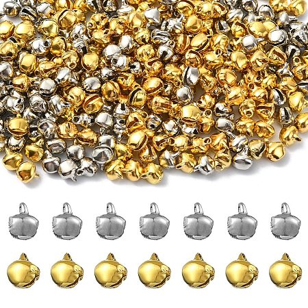 300Pcs 2 Colors Iron Bell Charms IFIN-YW0003-70-1