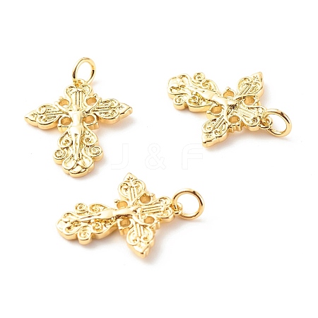 Brass Pendants KK-P208-11G-RS-1
