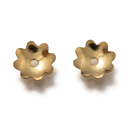 304 Stainless Steel Bead Caps LS-STAS-H130-27G-1