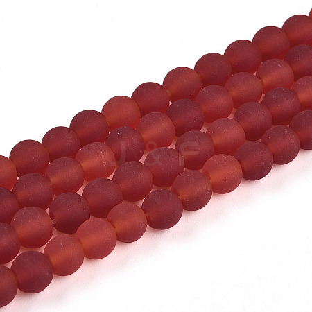 Transparent Glass Beads Strands GLAA-T032-T6mm-MD20-1