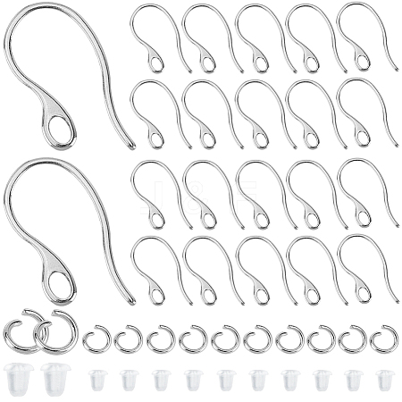 SOFPLATE 200Pcs 304 Stainless Steel Earring Hooks DIY-SP0001-01-1