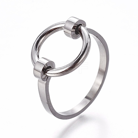 304 Stainless Steel Finger Rings RJEW-E158-08P-19mm-1