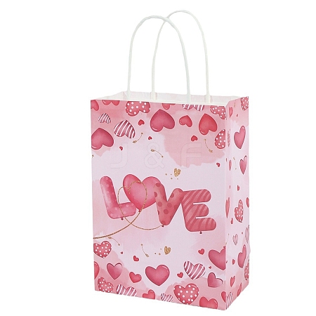 Valentine's Day Love Heart Printed Paper Gift Tote Bags PW-WG4681C-01-1