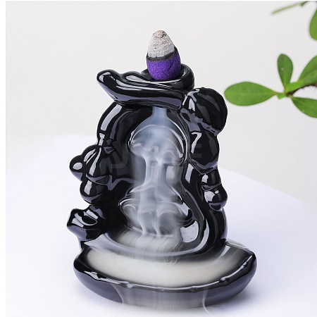 Ceramics Decorative Backflow Incense Burner Gourd Style Incense Holders Decoration Gift JX854A-1