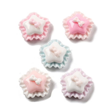 Cute Mini Cartoon Bowknot Series Resin Cabochons X-CRES-I037-04C-1