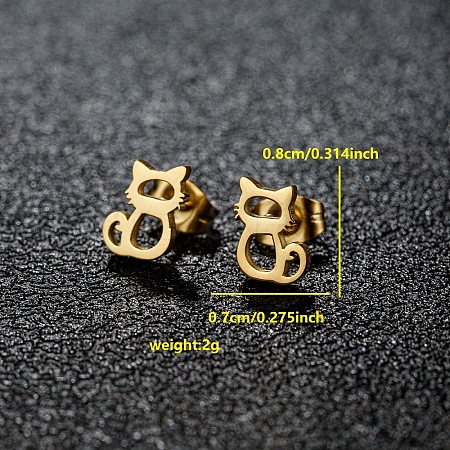 201 Stainless Steel Stud Earrings FS-WGB18B1-01-1