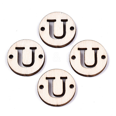 Unfinished Natural Poplar Wood Links Connectors WOOD-S045-140A-01U-1