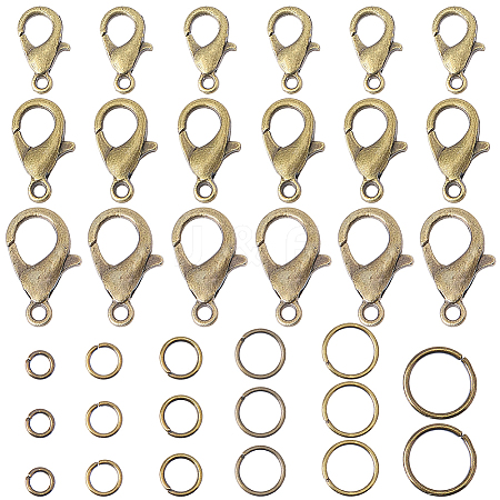 120Pcs Zinc Alloy Lobster Claw Clasps FIND-SC0022-03-1