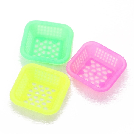 3Pcs Plastic Basket Miniature Ornaments PW-WG90DE0-01-1