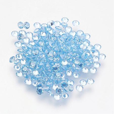 Aquamarine Cubic Zirconia Cabochons ZIRC-G081-6mm-1