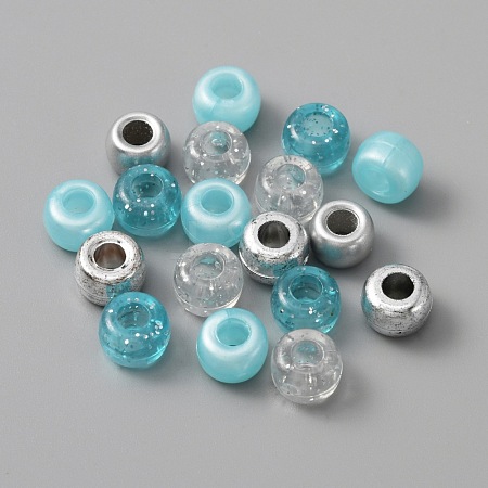 Translucent & Opaque Acrylic Beads OACR-WH0036-06-1