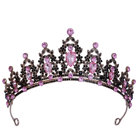 Alloy Rhinestone Crown Hair Bands PW-WG903DF-23-1