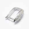 Anti-Tarnish Rhodium Plated 925 Sterling Silver Micro Pave Cubic Zirconia Pendant Bails STER-P034-21P-1