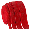 20 Yards 4 Styles Sparkle Single Face Velvet Ribbons SRIB-PH0010-34-1