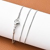 Tarnish Resistant 304 Stainless Steel Snake Chains Necklaces NJEW-O058-24P-4
