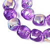 Electroplate Transparent Glass Beads Strands EGLA-N057-02A-09-3