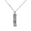 304 Stainless Steel Rectangle with Tree of Life Pendant Urn Ashes Necklaces NJEW-WH0036-030P-1
