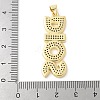 Brass Micro Pave Cubic Zirconia Pendants KK-P294-33G-3