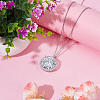 1Pc Flat Round 925 Sterling Silver Crystal Rhinestone Pendant Cabochon Open Back Settings STER-BC0003-24-4