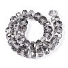 Electroplate Transparent Glass Beads Strands EGLA-N022-04A-D02-2