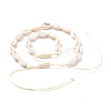 Braided Bead Style Bracelets & Necklaces Jewelry Sets SJEW-JS01091-01-2