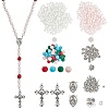 DIY Rosary Bead Necklaces Making Kits DIY-SC0031-47-7