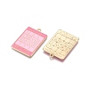 Rack Plating Alloy Enamel Pendants LS-ENAM-N056-430A-2