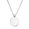 Flat Round with Moon and Sword Glass Alloy Pendant Necklaces X-NJEW-N0051-004A-02-2