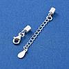925 Sterling Silver Curb Chain Extender STER-G039-02C-S-2