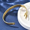 201 Stainless Steel Cuff Bangles for Women BJEW-B121-01-3