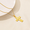 Stainless Steel Cross Pendant Cable Chain Necklaces PW-WG88783-04-1