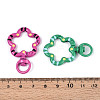 Spray Painted Alloy Swivel Snap Hook Clasps PALLOY-T090-75-3