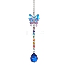 Glass Teardrop Pendant Decorations HJEW-JM01581-04-1