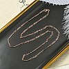 2mm Rack Plating Brass Figaro Chain Necklaces for Women Men MAK-L044-34RG-3
