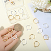 16Pcs 2 Colors 201 Stainless Steel Huggie Hoop Earrings Findings STAS-BBC0008-39D-3