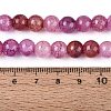 Baking Paint Crackle Glass Beads Strands GLAA-Q106-03A-08-4