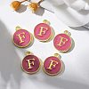 Golden Plated Alloy Enamel Charms LS-ENAM-S118-08F-5