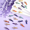 30Pcs 5 Styles Natural Red Aventurine & Green Aventurine & Amethyst & Lapis Lazuli PALLOY-DC00011-5
