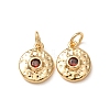 Brass Micro Pave Cubic Zirconia Charms CU-K002-41G-A-1