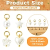 40Pcs 4 Styles Plastic Imitation Pearl Pendants PALLOY-YW00192-2