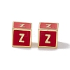 Rack Plating Brass Enamel Beads KK-B060-04G-03Z-2