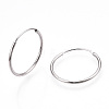 Anti-Tarnish Rhodium Plated 925 Sterling Silver Earring Hoop STER-T007-113P-3