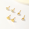 Elegant 3 Pairs Fashionable Casual Brass Stud Earring Sets RH4360-1